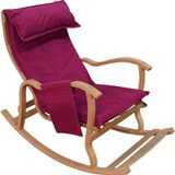 Mobildeco Candeco Sultan Ahşap Sallanan Sandalye Bordo (Doğal)