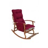 Mobildeco Padisah Erciyes Ahsap Cift Minderli Cepli Sallanan Sandalye Bordo/Krem