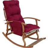 Mobildeco Padisah Erciyes Ahsap Cift Minderli Cift Cepli Sallanan Sandalye Bordo/Krem