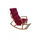Mobildeco Vezir Erciyes Ahsap Cift Minderli Cift Cepli Sallanan Sandalye Bordo/Krem