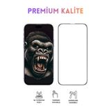 MOBİLERA iPhone 15 Plus Uyumlu Kırılmaz Tam Kaplayan Cam Ekran Koruyucu - Siyah Çerçeveli Yüksek Kalite