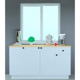Mobilique 160 CM Beyaz Alt Dolap