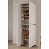 Mobilique Alaçatı Kavanoz Dolabı Mutfak Dolabı Kiler Dolabı Erzak Dolabı Çok Amaçlı Saklama Dolabı - Beyaz - Ahşap