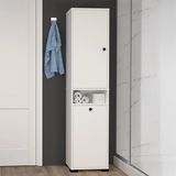 Mobilique Atlas 1 Beyaz Çamaşır Sepetli Banyo Dolabı