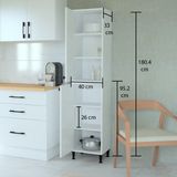 Mobilique Masal Beyaz Suntalam Çok Amaçlı Dolap 180x40x33 cm – Kalın Kenar Bantlı, Dayanıklı ve Kolay Kurulumlu
