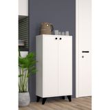 Mobilique Poyraz No 3 Çok Amaçlı Dolap Beyaz Suntalam Malzemeden Modern Tasarım 118 cm Yükseklik 58 cm Genişlik