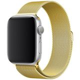 Mobilite Apple Watch Seri SE/11/10/9/8/7/6/5/4/3 38-40-41 MM Ebatlar İçin Milano Loop Çelik Örme Kordon - Gold