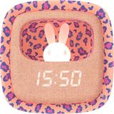 Mobility on Board Pembe Leopar Desenli Tavşan Masa Saati ve Gece Lambası - Standart