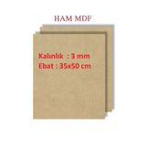 mobilreyon - 2 Adet Duralit Ham Mdf 3 mm Kalınlık, 35x50 cm (Resim Kağıdı Ölçüsü)