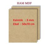 mobilreyon - 2 Adet Duralit Ham Mdf 3 mm Kalınlık, 50x70 cm (Resim Kağıdı Ölçüsü)