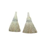mobilreyon 2 Adet Küçük Boy Ot Çalı Süpürgesi El Tipi Sarı Süpürge , Boy 35 cm - Etek Boyu 20 cm