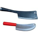 Mobilreyon 2 Parça Satır Set, Dövme Et Satırı Ve Salata Soğan Bıçak