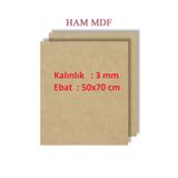 mobilreyon - 3 Adet Duralit Ham Mdf 3 mm Kalınlık, 50x70 cm (Resim Kağıdı Ölçüsü)