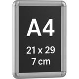 Mobilreyon 4 Adet A4 Kağıdı Ölçüsü Açılır Kapanır Rondo Çerçeve Ilan, Duyuru, Okul, Işyeri, Belge 21X30 cm