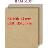 Mobilreyon - 4 Adet Duralit Ham Mdf 3 mm Kalınlık, 35X50 cm (Resim Kağıdı Ölçüsü) - 41 Delft Blue