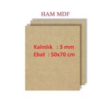 mobilreyon - 4 Adet Duralit Ham Mdf 3 mm Kalınlık, 50x70 cm (Resim Kağıdı Ölçüsü)