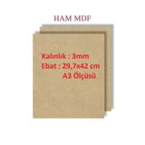 mobilreyon - 4 Adet Duralit Ham Mdf 3 mm Kalınlık, A3 Ölçüsünde (29,7x42 cm)