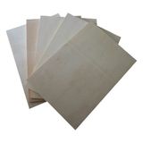 Mobilreyon 4 mm A5 Ebat (14,5X21 Cm) Kavak Kontraplak Yakma Dağlama, Hobi Bir Yüz Budaksız 12 Adet