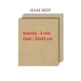 mobilreyon - 5 Adet Duralit Ham Mdf 3 mm 25x35 cm B4 (Resim Kağıdı Ölçüsü)