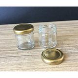 Mobilreyon - 50 Adet 40 cc Cam Kavanoz - Gold Kapak - Hediyelik, Hobi, Düğün, Nişan-Mini Kavanoz - Çok Renkli - 1 - 0 - 249 ml