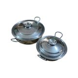 Mobilreyon Alüminyum Kapaklı Kızartma, Pilav, Karnıyarık, Kamp Tavası 28-32 cm 2'li Set