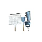 Mobilreyon Mangal Aksesuar Seti 5 Parça- Izgara (30X40Cm) - Köz Maşa - Kürek - Yelpaze - Ateş Borusu