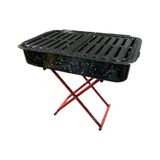 Mobilreyon Portatif Katlanabilir Ortaboy Ayaklı Emaye MANGAL-53X35X10-CM, Yükseklik 45CM, Kutulu
