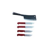 Mobilreyon Satır Ve Mutfak Bıçak Seti, 5 Parça, Et Satırı - 2 Adet 27 Cm Bıçak - 2 Adet 23 Cm Bıçak