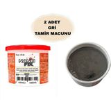 Mobilya Ahşap Tamir Dolgu Macunu Gri 200GR 2 Adet