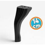 Mobilya Ayağı Ayakları Ünite Baza Koltuk Kanepe Sehpa Masa Tabure Siyah 14 cm Siyah Metal