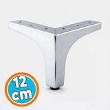 Mobilya Ayağı Dayanıklı Modern Üçgen Koltuk Sehpa Masa Tv Ünitesi 10 Cm Krom Gümüş Metal
