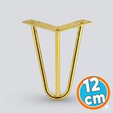 Mobilya Ayağı Üçgen Modern Tasarım Koltuk Sehpa Masa Tv Ünitesi Uyumlu 12 Cm Gold Altın Metal