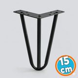 Mobilya Ayağı Üçgen Modern Tasarım Koltuk Sehpa Masa Tv Ünitesi Uyumlu 15 Cm Siyah Metal