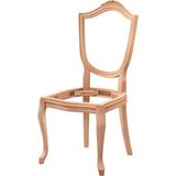 Mobilya Baba Eşme Oymalı Sandalye Cilasız Ham Ahşap - Natural