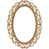 Mobilya Baba Hanak 110’lük Oval Ayna Cilasız Ham Ahşap Renksiz