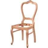 Mobilya Baba Sason Oymalı Sandalye Cilasız Ham Ahşap - Natural