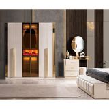 Mobilya Bazarı %100 Mdf Alyans Yatak Odası Takımı 6 Kapaklı Dolap