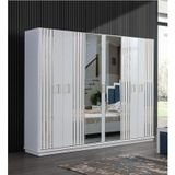 Mobilya Bazarı Erva Mdf Yatak Odası 6 Kapılı Dolap