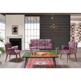 Mobilya Bazarı Mila Patchwork 2+1+1+Sehpalı Çay Seti Koltuk Takımı (Salon - Balkon - Ofis)