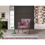 Mobilya Bazarı Mila Patchwork Çay Seti Tekli Koltuk - Berjer (Salon - Balkon - Ofis)