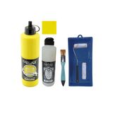 Mobilya Boyası-Cadence Multisurface H-008 Limon Sarı 500Ml Ultimate Vernik Mat 250Ml Saten Rulo Set