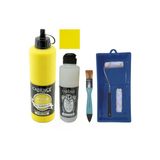 Mobilya Boyası-Cadence Multisurface H-009 Sarı 500Ml Ultimate Vernik Parlak 250Ml Saten Rulo Set