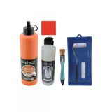 Mobilya Boyası-Cadence Multisurface H-012 Turuncu 500Ml Ultimate Vernik Parlak 250Ml Saten Rulo Set