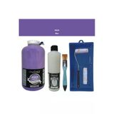 Mobilya Boyası-Cadence Multisurface H-034 Mor 2000Ml Ultimate Vernik Mat 500Ml Saten Rulo Set