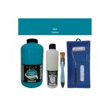 Mobilya Boyası-Cadence Multisurface H-041 Turkuaz 2000Ml Ultimate Vernik Mat 500Ml Saten Rulo Set