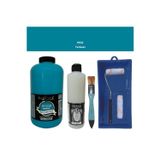 Mobilya Boyası-Cadence Multisurface H-041 Turkuaz 2000Ml Ultimate Vernik Mat 500Ml Saten Rulo Set