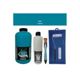 Mobilya Boyası-Cadence Multisurface H-041 Turkuaz 2Lt Ultimate Parlak Vernik 500Ml Saten Rulo Set