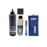 Mobilya Boyası-Cadence Multisurface H-060 Siyah 500Ml Ultimate Vernik Mat 250Ml Saten Rulo Set