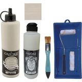 Mobilya Boyası-Cadence Multisurface H-080 Kumtaşı 500ML Ultimate Vernik Mat 250ML Saten Rulo Set Kumtaşı Tek Ebat - Standart - Çok Renkli