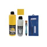 Mobilya Boyası-Cadence Multisurface H-103 Güneş Sarı 500Ml Ultimate Vernik Mat 250Ml Saten Rulo Set